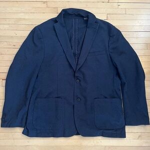 Michael Kors Navy Blue Knit Blazer